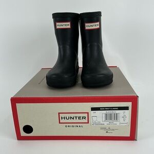 Hunter Boots Kids First Classic Black US Size 6